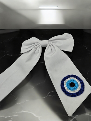 Evil eye hair bow